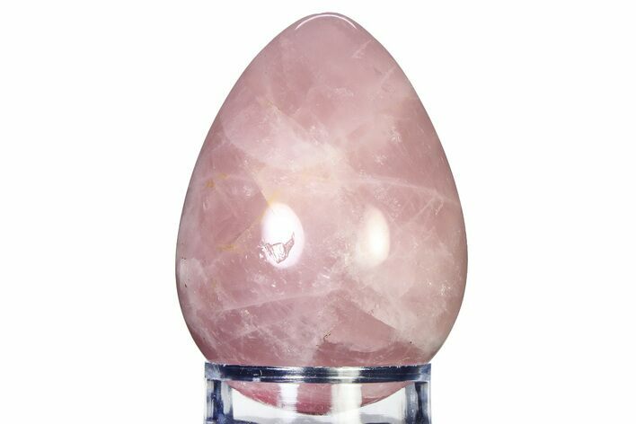 Polished Rose Quartz Egg - Madagascar #318312
